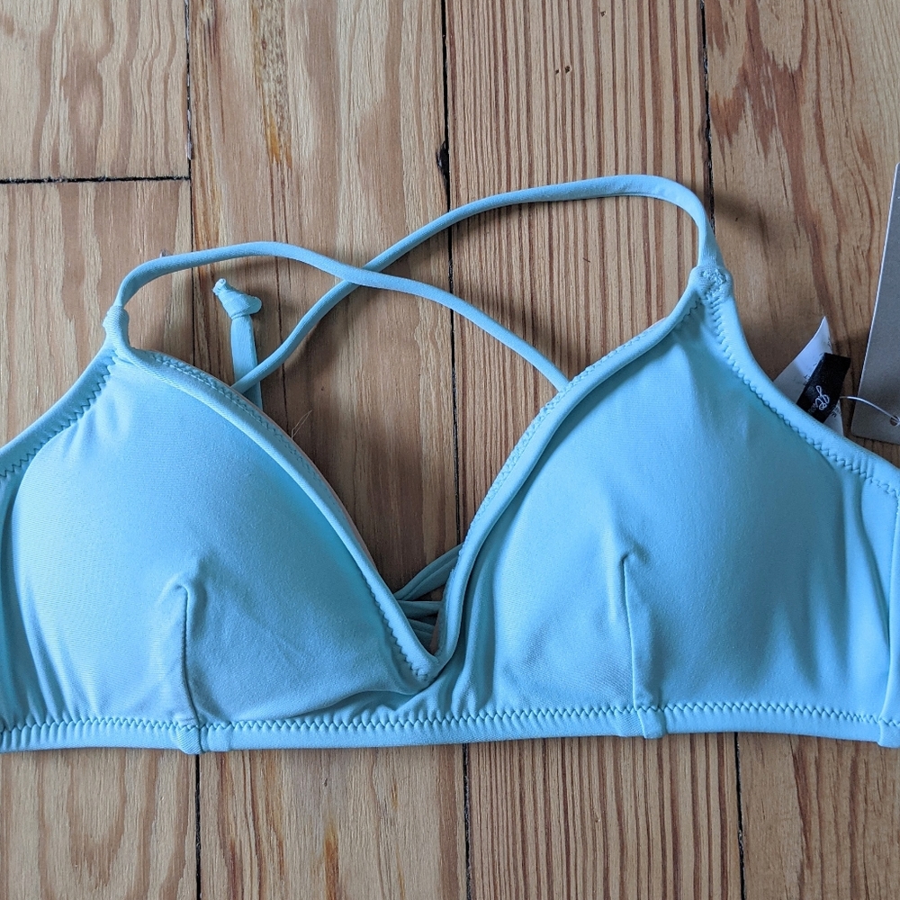 NWT JCrew French Cross Back Bikini Top